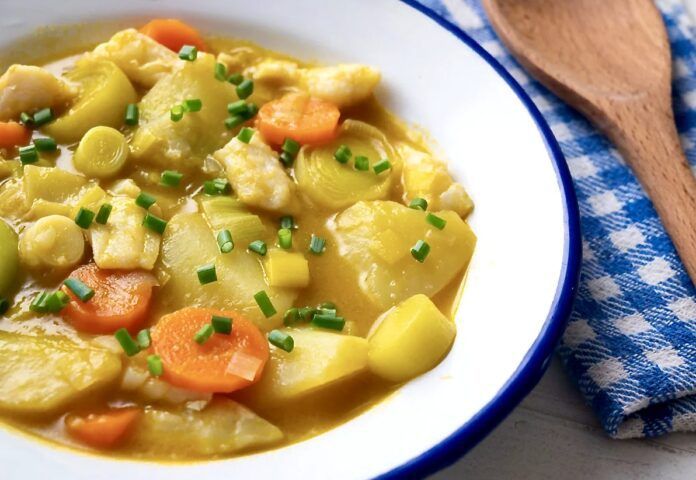PORRUSALDA de BACALAO con GAMBAS